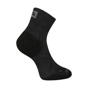 ALPINE PRO Antibakteriální ponožky z merino vlny DERERE black M, Černá