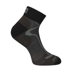 ALPINE PRO Sportovní kotníkové ponožky GANGE dk.true gray S, neutrální / zemitá