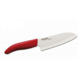 KYOCERA keramický nůž s bílou čepelí/ 14 cm dlouhá čepel/ červená plastová rukojeť