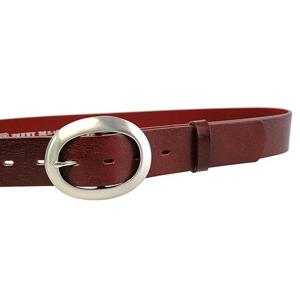 Penny Belts Dámský kožený opasek 11895 Tmavě Červený 90 cm