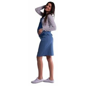 Be MaaMaa Těhotenské šaty/sukně s láclem - modré  S (36)