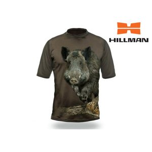HILLMAN Gamewear 3D Myslivecké tričko  kr. rukáv Divočák 3D b. Dub Velikost: M
