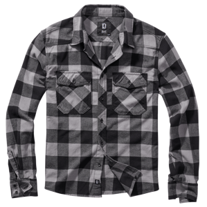 Košile dl. rukáv Brandit Check Shirt černá/tmavě šedá Barva: black+charcoal, Velikost: XXL