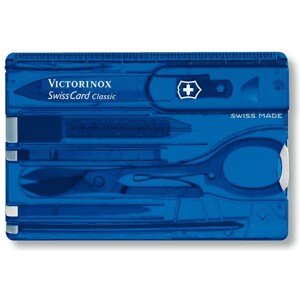Victorinox Karta SwissCard CLASSIC MODRÁ transparentní Barva: Modrá