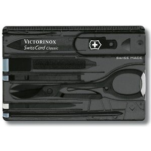 Victorinox Karta SwissCard CLASSIC ČERNÁ transparentní Barva: Černá