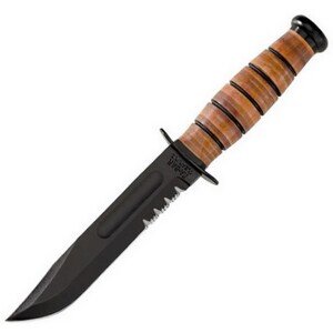 KA-BAR Nůž U.S.M.C. ozubené ostří ČERNÝ Barva: Černá