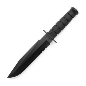 KA-BAR Nůž FIGHTER kombinované ostří ČERNÝ Barva: Černá