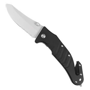 MIL-TEC® Nůž zavírací s klipsnou a řezákem ve střence ČERNÝ Barva: Černá