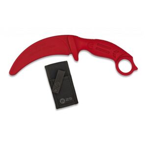 K25 Nůž cvičný KARAMBIT gumový s pouzdrem ČERVENÝ Barva: Červená