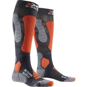 X-Socks Ski Touring Silver 4.0 - anthracite melange/orange fluo 35-38