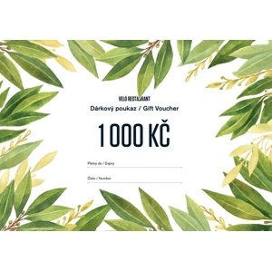 Dárkový certifikát Velo  1000 Kč uni