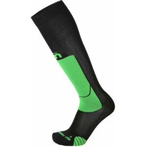 Mico Light weight extra dry ski touring socks - nero verde fluo 47-49