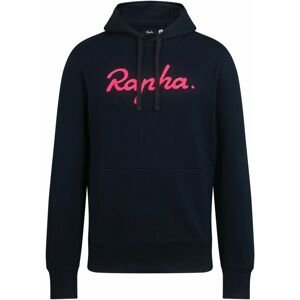 Rapha Men's Logo Pullover Hoodie - Dark Navy/Hi-Vis Pink S