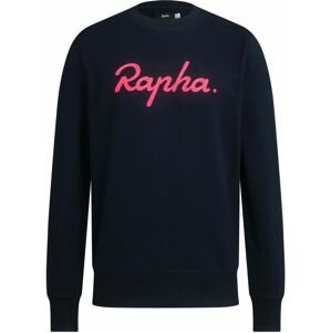 Rapha Men's Logo Sweatshirt - Dark Navy/Hi-Vis Pink L