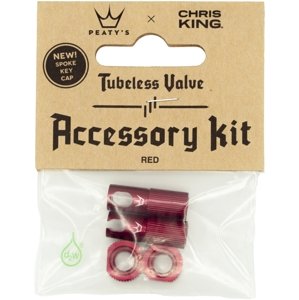 Peaty's X Chris King (MK2) Red Tubeless Valves Accessory Kit uni