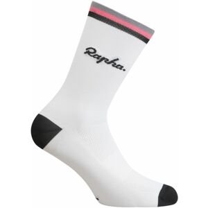 Rapha Logo Socks - White/Black/Pink 38-40