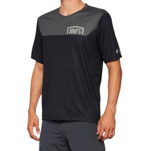 100% Airmatic Short Sleeve Jersey Black/Charcoal M