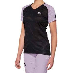 100% Airmatic Women'S Short Sleeve Jersey Black/Lavender S