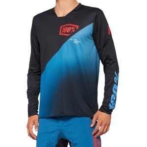 100% R-Core-X Long Sleeve Jersey Black/Slate Blue L
