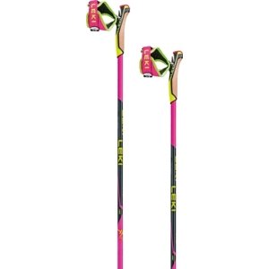 Leki HRC max - neon pink/neon yellow/carbon structure 145