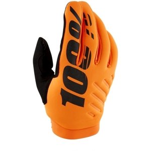 100% Brisker Gloves Fluo Orange/Black M