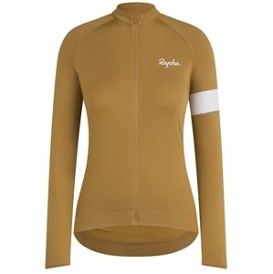 Rapha Women's Core Long Sleeve Jersey - Faded Gold / White S