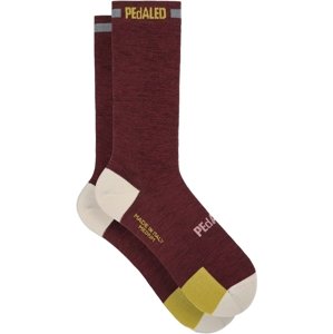PEdALED Odyssey Merino Socks - Dark Red L